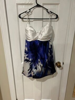 Jump White Satin Dress with Branded Label